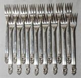 Lot#1096, INTERNATIONAL 'ROYAL DANISH' STERLING SEAFOOD FORKS, 16 PIECES