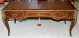 Lot#1116, FRENCH MAHOGANY & BRONZE ORMOLU BUREAU PLAT, MID-LATE 20TH C., H 29", W 71", D 34"