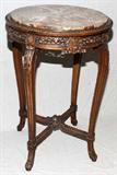 Lot#1129, FRENCH WALNUT TABLE, C. 1900, H 30", DIA 20"