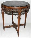 Lot#1130, FRENCH WALNUT PARLOR TABLE, C. 1900, H 30", DIA 28"