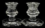Lot#1199, BACCARAT REGENCE LOUIS XIV CRYSTAL CANDLESTICKS, PAIR, H 3 1/4"