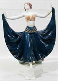 Lot#1209, FRIEDRICH GOLDSCHEIDER, VIENNESE FIGURE OF AN ART DECO DANCER, 'ROSE', H 14 1/2"
