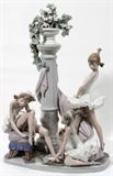 Lot#1210, LLADRO PORCELAIN FIGURE GROUP, 'BALLET TRIO', H 17", W 11"