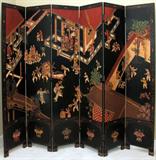 Lot#1216, MAITLAND SMITH LACQUER SIX-PANEL SCREEN, H 84", W 16" (EACH)