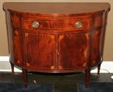 Lot#1226, WILLIAM A. BERKEY MAHOGANY DEMI LUNE COMMODE, C. 1940