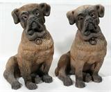 Lot#1293, ENGLISH CERAMIC DOGS, 19TH C., TWO, H 16"
