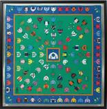 Lot#1560, CANDACE STURGILL, KENTUCKY DERBY SILK SCARF, 37" X 38", FRAMED