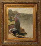 Lot#2003, J. KAVANAGH OIL ON CANVAS, 24" X 20", PARIS, 1889