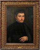Lot#2004, VENETIAN SCHOOL, MID 16TH C. OIL ON CANVAS, 29" X 21", PORTRAIT OF A MAN