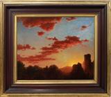 Lot#2013, AMERICAN SCHOOL, OIL ON CANVAS, C. 1848-1855, 24" X 30", "A WESTERN SUNSET"