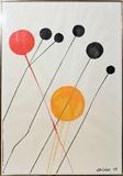 Lot#2044, ALEXANDER CALDER (AMERICAN 1898-1976), GOUACHE, 1968, 43" X 29", "SEVERAL LOLLIPOPS"
