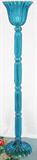 Lot#2065, MURANO CELESTIAL BLUE GLASS FLOOR LAMP, TORCHIERE STYLE, H 70"