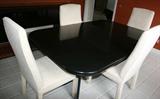Lot#2072, ROCHE BOBOIS BLACK LACQUER DINING ROOM SET, 16 PIECES