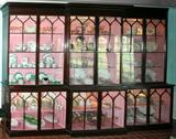 Lot#2068, GEORGIAN MAHOGANY BREAKFRONT, IN THREE PARTS, H 97", L 147"