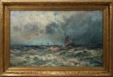 Lot#2094, ROBERT HOPKIN (SCOTTISH/AMERICAN 1832-1909), OIL ON CANVAS, DATED 1901, 23" X 37"