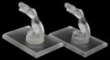 Lot#2186, LALIQUE CRYSTAL STATUETTES, TWO, H 4 1/2"