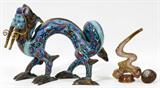 Lot#2259, CLOISONNÉ WALKING DRAGON FIGURE, H 14", L 10"