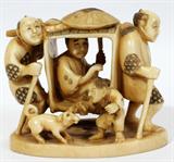 Lot#2265, CARVED IVORY NETSUKE, H 2 1/2", L 3"