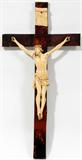 Lot#2268, EUROPEAN CARVED IVORY CRUCIFIX, ANTIQUE, 15 1/2" X 8" OVERALL