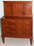 Lot#2281, AMERICAN MAHOGANY DROP FRONT DESK, C. 1850, H 54", W 38", D 18"
