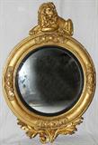 Lot#2278, AMERICAN EMPIRE GILT WOOD & GESSO MIRROR, EARLY 19TH CENTURY, H 43", DIA 31"