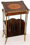 Lot#2283, FRENCH MARQUETRY INLAID MUSIC STAND, 19TH CENTURY, H 30", L 20", D 14"