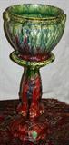 Lot#2365, ENGLISH MAJOLICA JARDINIÈRE & STAND, LATE 19TH CENTURY, H 24 1/2" OVERALL