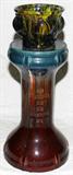 Lot#2376, WELLER POTTERY STAND, H 19" & A NON-MATCHING PLANTER, H 5 1/2", TWO PIECES