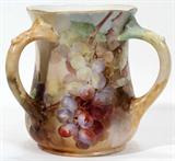 LOT #2 FRANZ A. BISCHOFF HAND PAINTED PORCELAIN LOVING CUP
