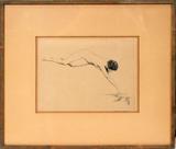 LOT #10 WARREN B. DAVIS (AMERICAN, 1865-1928), ETCHING, 6" X 8" 'THE FISHES'