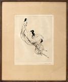 LOT #11 WARREN B. DAVIS (AMERICAN, 1865-1928), ETCHING, 10" X 8"