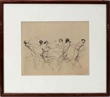 LOT #12 WARREN B. DAVIS (AMERICAN, 1865-1928), ETCHING, 8" X 10" 'JOY'