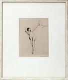 LOT #13 WARREN B. DAVIS (AMERICAN, 1865-1928), ETCHING, 8" X 6" 'SPRING RECLINED'