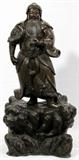 LOT #15 BRONZE SCULPTURE OF A JAPANESE SAMURAI, 22" H. X 10" W.