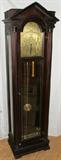 LOT #24 NEOCLASSICAL STYLE MAHOGANY GRANDFATHER CLOCK, H 78", W 21", D 16"