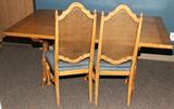 Lot#30, THOMASVILLE OAK DINING ROOM TABLE & CHAIRS, H 29", W 42", L 68"