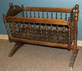 Lot#41, MAHOGANY CRADLE, H 33", W 23", L 41"