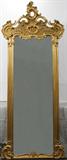 Lot#45, GILT CARVED WOOD & GESSO PIER MIRROR, H 92", L 40"