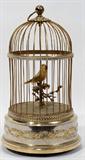 Lot#60, FRENCH SINGING BIRD IN CAGE, MUSIC BOX, H 11", DIA 6 1/2"