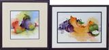 Lot#85, MARGUERITE SWIGLER WATERCOLORS, TWO, 9"X 9" & 9 1/2" X 14"