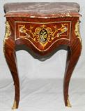 Lot#102, MAHOGANY COMMODE WITH MARBLE TOP, H 28", L 21", D 14"