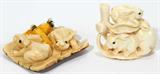Lot#156, CARVED IVORY NETSUKES, TWO, H 1 1/4"