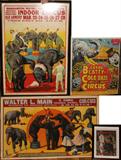 Lott#389, VINTAGE CIRCUS POSTERS INCLUDING HOPALONG CASSIDY POSTER, 4 PCS., 26" & 40" X 20" & 25"