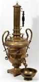Lot#1073, RUSSIAN BRASS WITH IVORY SAMOVAR, 19TH C., H 28"