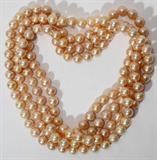 LOT # 1264, 9.5-10.0MM PEARL NECKLACE, L 32"