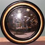 LOT #1430, BLACK LACQUERED CONVEX MIRROR, DIA 48"