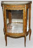 LOT #2029, VERNIS MARTIN GILT & HAND PAINTED WOOD VITRINE, 19TH C., H 36", L 24 1/2", D 13"