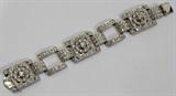 LOT #2038, 20.00CT DIAMOND & 18KT WHITE GOLD DECO BRACELET, L 7"