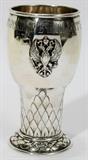 LOT # 2098, RUSSIAN .875 SILVER CUP, INSCRIBED "IMPERATOR'S RIVER YACHT CLUB 1911", H 4"