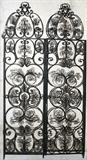 LOT #2337, SPANISH WROUGHT IRON FOUR PANEL SCREEN, H 60", W 72"